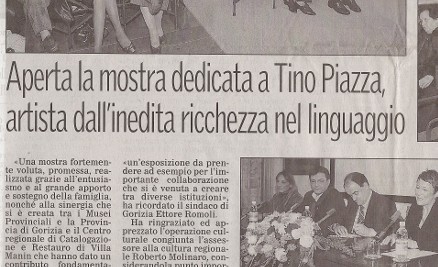 Aperta la mostra dedicata a Tino Piazza, artista dall'inedita ricchezza nel linguaggio