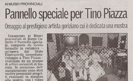 Pannello speciale per Tino Piazza